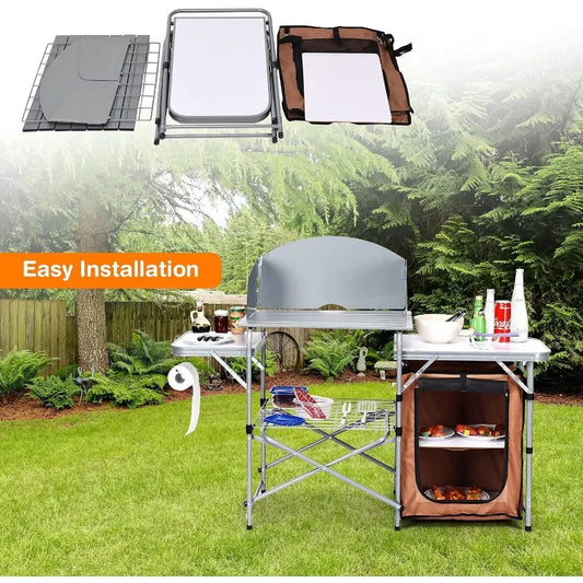 Aluminum Portable Camp Cook Station