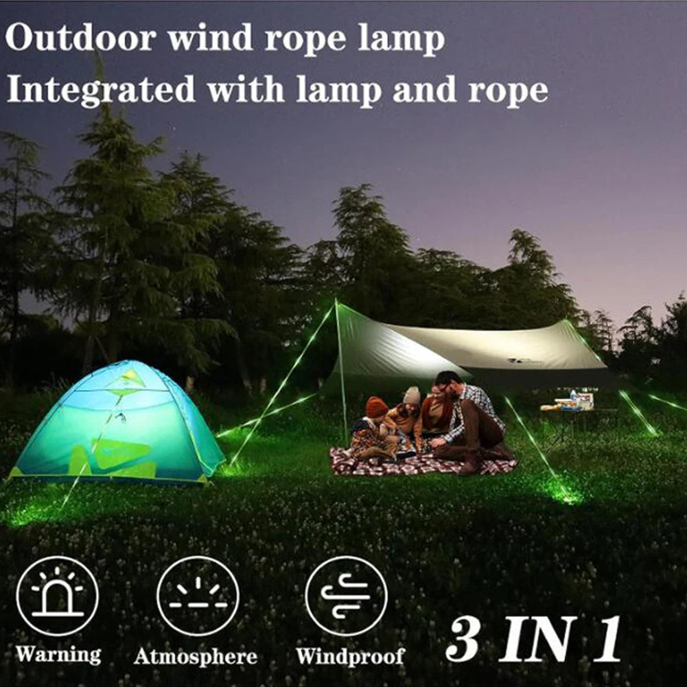 Camping Rope Waterproof warning Guard light