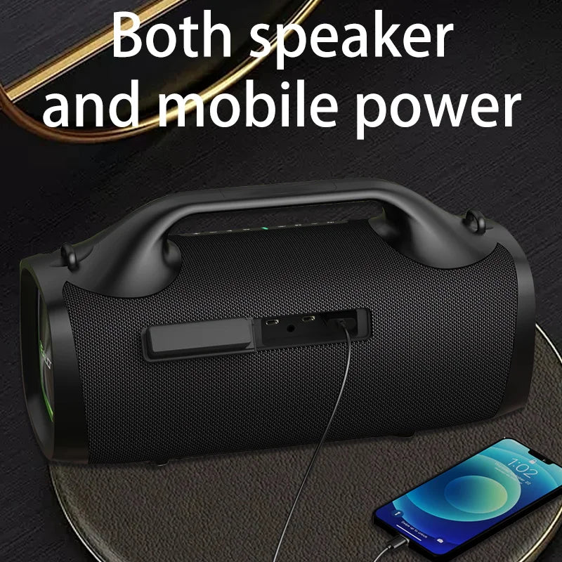 100W Wireless speaker, Outdoor Portable Subwoofer Speaker, Dual Pairing, Fast Charging