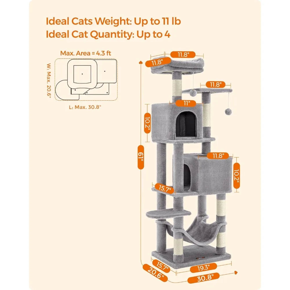 Cat Tower for Indoor Cats,