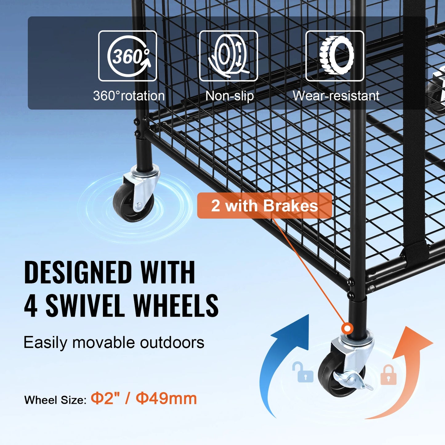 Sports Ball Storage Cart